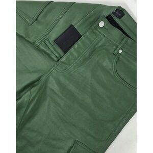 Purple Brand Jeans Mens 38x36 Green Coated Denim Cargo P004 Polyurethane Pants